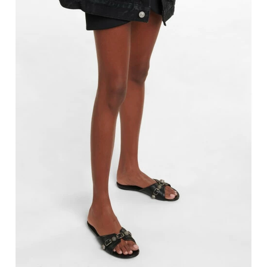 Balenciaga Cagole Leather Slides 3 Balenciaga Cagole Leather Slides - Image 3