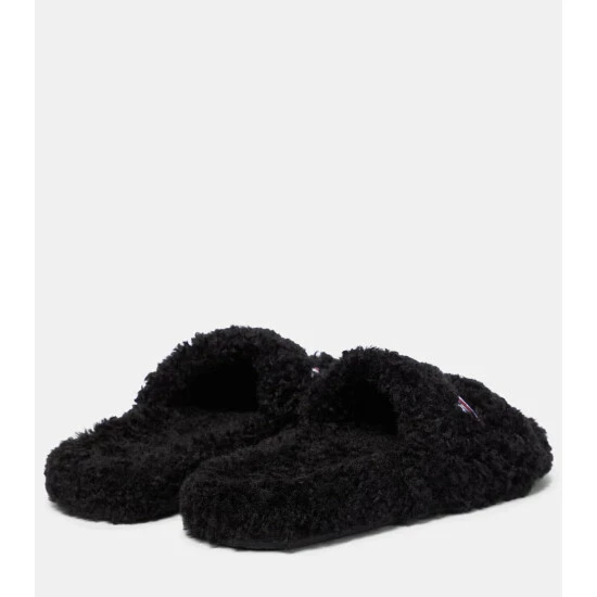 Balenciaga Furry Faux Shearling Slides 2 Balenciaga Furry Faux Shearling Slides - Image 2