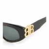 Balenciaga Tortoiseshell Oval Sunglasses