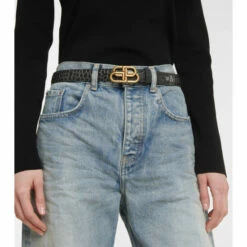 Balenciaga BB Leather Belt