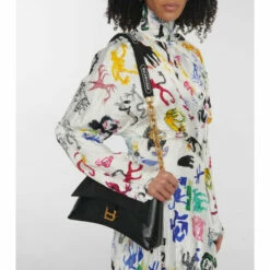 Balenciaga Downtown Small Leather Shoulder Bag