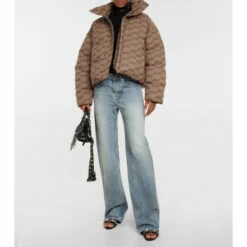 Balenciaga Logo Jacquard Puffer Jacket