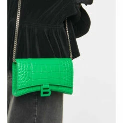 Balenciaga Hourglass Leather Shoulder Bag