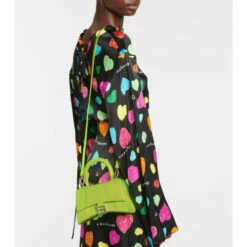 Balenciaga Hourglass XS Croc-effect Leather Crossbody Bag