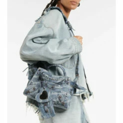 Balenciaga Neo Cagole XS Denim Shoulder Bag