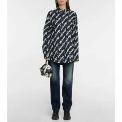 Balenciaga New Scribble Oversized Cotton Shirt
