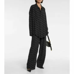 Balenciaga BB Monogram Silk Crêpe Shirt