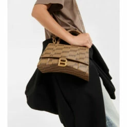 Balenciaga Hourglass Small Leather Tote Bag