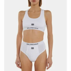 Balenciaga Cotton Jersey Sports Bra
