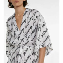 Balenciaga New Scribble Jacquard Silk Midi Dress -Balenciaga Sportswear unnamed file 1637