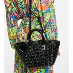Balenciaga Bistro XS Woven Faux Leather Tote