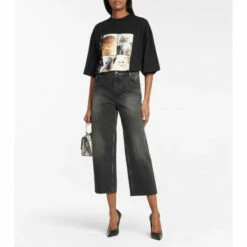 Balenciaga High-rise Wide-leg Organic Cotton Jeans