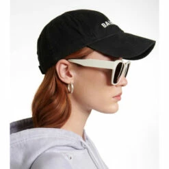 Balenciaga Logo Cotton Baseball Cap
