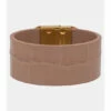 Balenciaga BB Croc-effect Leather Bracelet