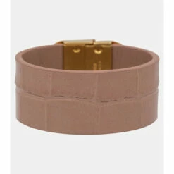 Balenciaga BB Croc-effect Leather Bracelet