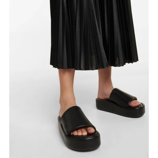 Balenciaga Rise Leather Platform Slides 3 Balenciaga Rise Leather Platform Slides - Image 3