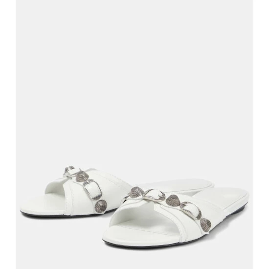 Balenciaga Cagole Leather Slides 4 Balenciaga Cagole Leather Slides - Image 4