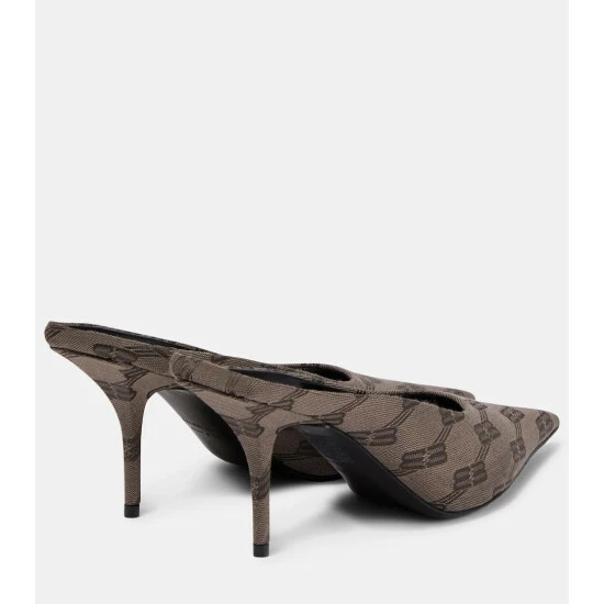 Balenciaga BB Logo Jacquard Mules 2 Balenciaga BB Logo Jacquard Mules - Image 2