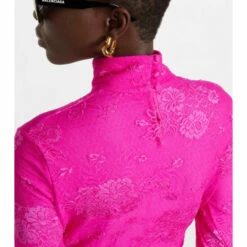 Balenciaga Floral Lace Mockneck Gloved Top -Balenciaga Sportswear unnamed file 2059