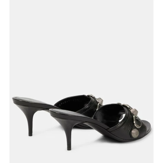 Balenciaga Cagole Leather Mules 2 Balenciaga Cagole Leather Mules - Image 2
