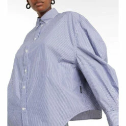 Balenciaga Pinstriped Cotton And Silk Shirt -Balenciaga Sportswear unnamed file 2073