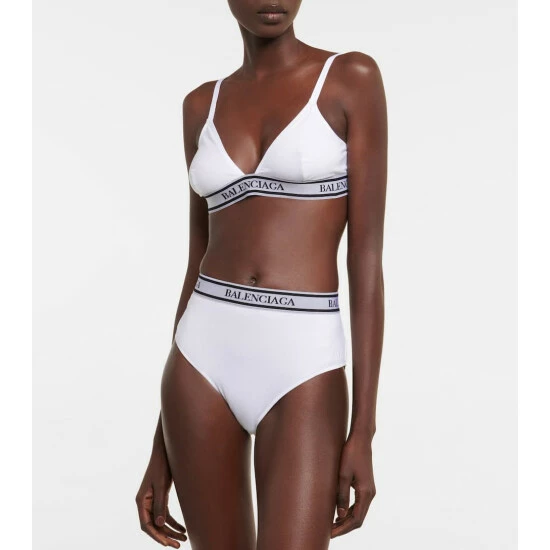 Balenciaga Logo High-rise Jersey Briefs 1 Balenciaga Logo High-rise Jersey Briefs