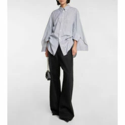 Balenciaga Striped Cotton Poplin Shirt