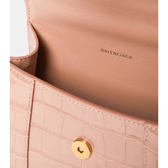 Balenciaga Hourglass XS Croc-effect Leather Crossbody Bag 2 Balenciaga Hourglass XS Croc-effect Leather Crossbody Bag - Image 2