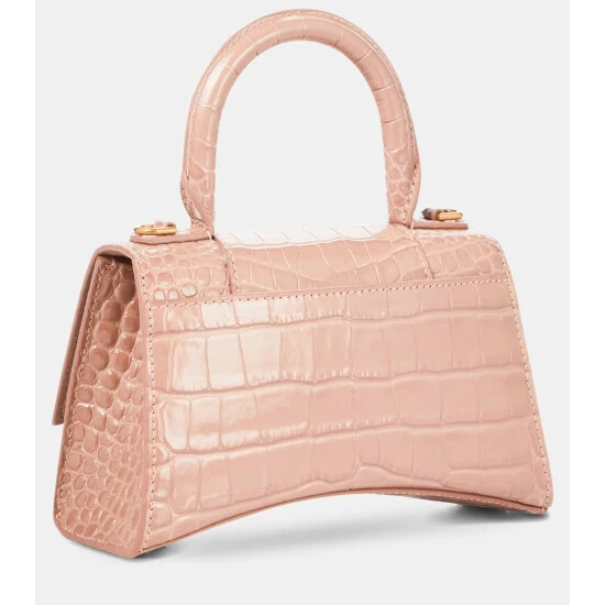 Balenciaga Hourglass XS Croc-effect Leather Crossbody Bag 3 Balenciaga Hourglass XS Croc-effect Leather Crossbody Bag - Image 3