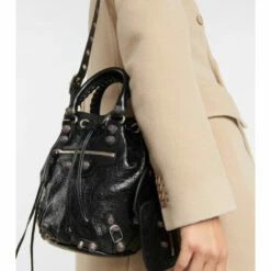 Balenciaga Le Cagole Small Leather Bucket Bag