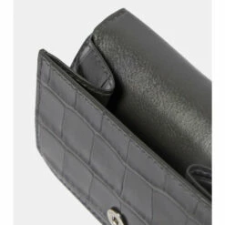 Balenciaga Logo Croc-effect Leather Wallet