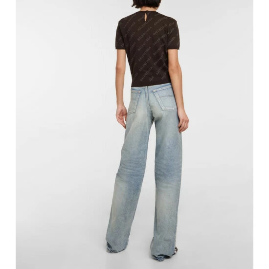 Balenciaga Logo Cotton Jersey T-shirt 2 Balenciaga Logo Cotton Jersey T-shirt - Image 2