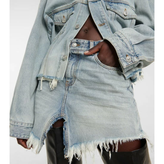 Balenciaga Distressed Denim Miniskirt 3 Balenciaga Distressed Denim Miniskirt - Image 3
