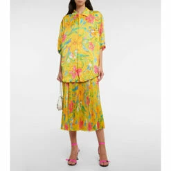 Balenciaga Floral Midi Skirt