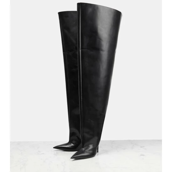 Balenciaga Waders Leather Over-the-knee Boots 4 Balenciaga Waders Leather Over-the-knee Boots - Image 4