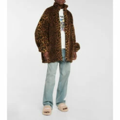 Balenciaga Furry 80 Faux Shearling Sandals