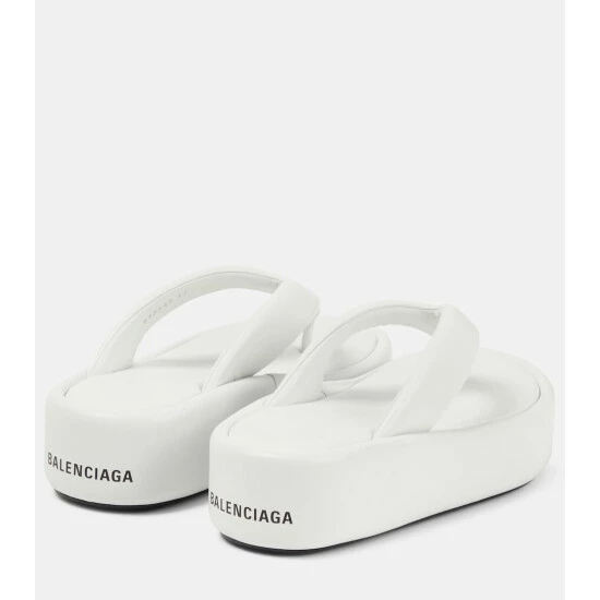 Balenciaga Leather Platform Thong Sandals 2 Balenciaga Leather Platform Thong Sandals - Image 2