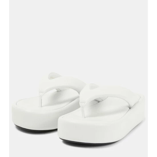 Balenciaga Leather Platform Thong Sandals 4 Balenciaga Leather Platform Thong Sandals - Image 4