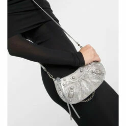 Balenciaga Le Cagole Mini Embellished Shoulder Bag