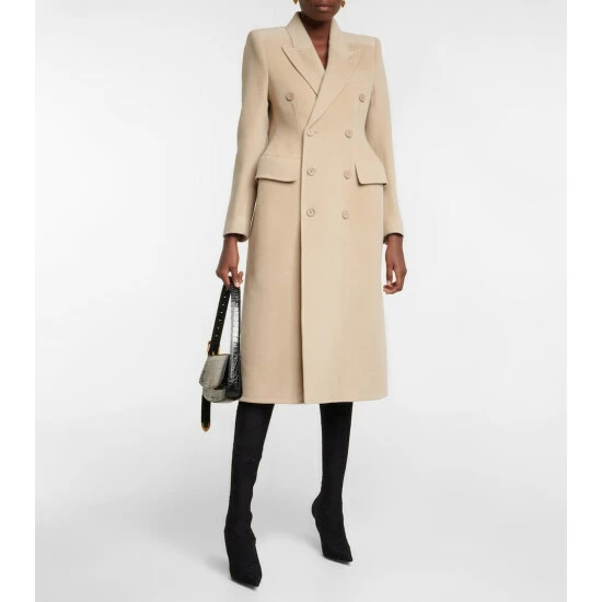 Balenciaga Hourglass Wool And Alpaca Wool Coat 1 Balenciaga Hourglass Wool And Alpaca Wool Coat