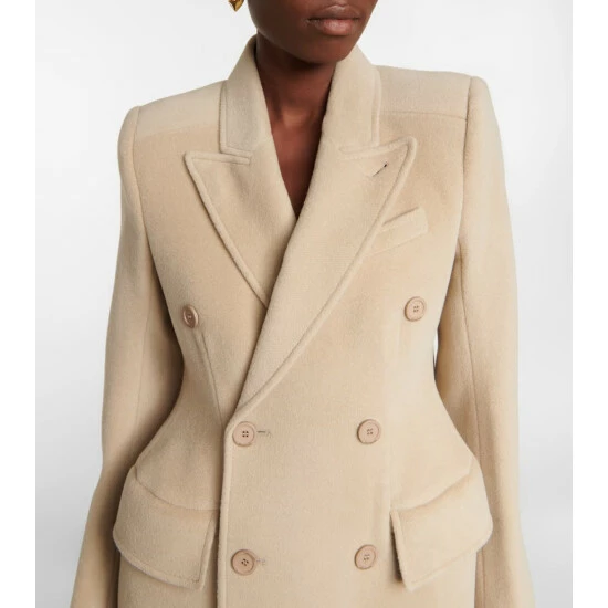 Balenciaga Hourglass Wool And Alpaca Wool Coat 3 Balenciaga Hourglass Wool And Alpaca Wool Coat - Image 3