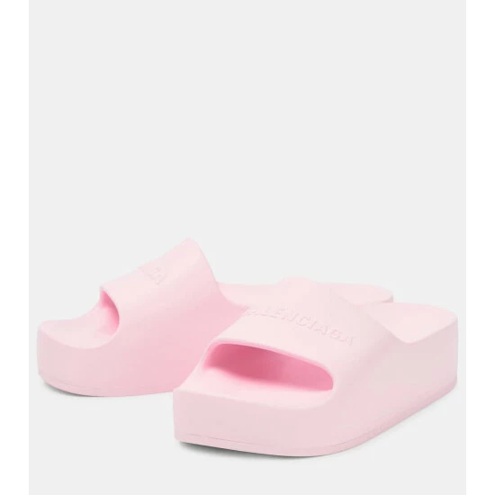 Balenciaga Logo Rubber Platform Slides 4 Balenciaga Logo Rubber Platform Slides - Image 4