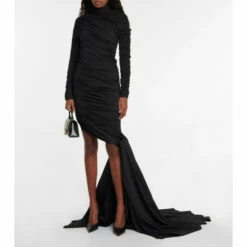 Balenciaga Ruched Asymmetric Minidress