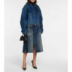 Balenciaga Denim Midi Dress