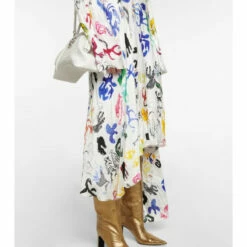 Balenciaga Twisted Printed Satin Midi Dress -Balenciaga Sportswear unnamed file 2594