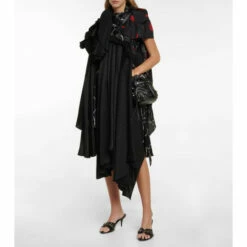 Balenciaga Deconstructed Floral Midi Dress