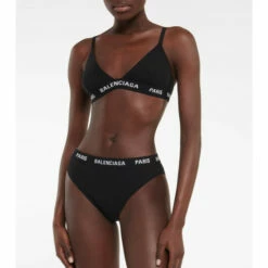 Balenciaga Paris Logo Jacquard Bra