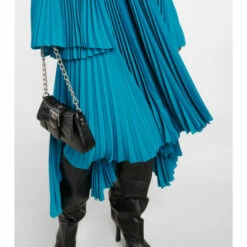 Balenciaga Tie-neck Pleated Crêpe Midi Dress -Balenciaga Sportswear unnamed file 2657