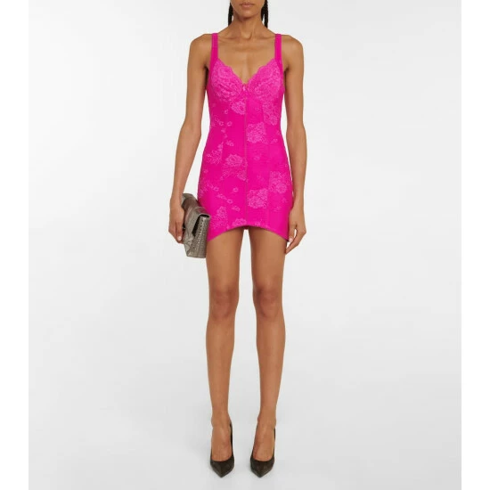 Balenciaga Lingerie Lace Minidress 1 Balenciaga Lingerie Lace Minidress
