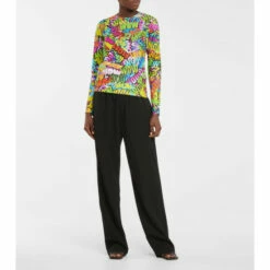 Balenciaga Printed Stretch-jersey Top